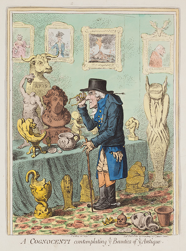 James Gillray - A Cognoscenti Contemplating the Beauties of the Antique
