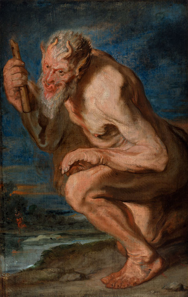 Anthony van Dyck - připsáno - Klečící Marsyas s flétnou 