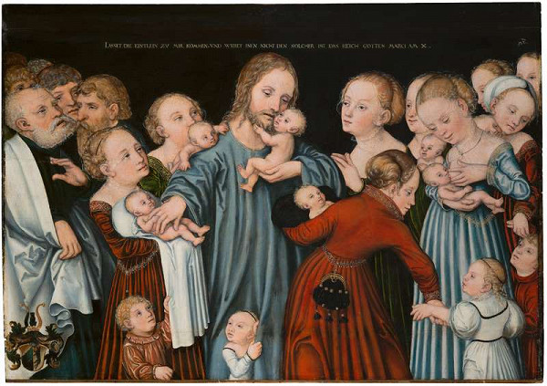 Lucas Cranach st.  - dílna - Nechte maličkých přijíti ke mně 