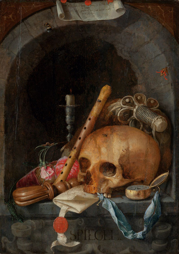 Jan Davidsz. de Heem - Zátiší s lebkou - Vanitas 