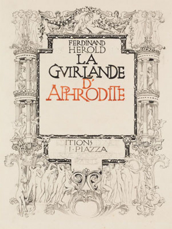 František Kupka - Studie k titulnímu listu knihy F. Hérolda La Guirlande d’Aphrodite 