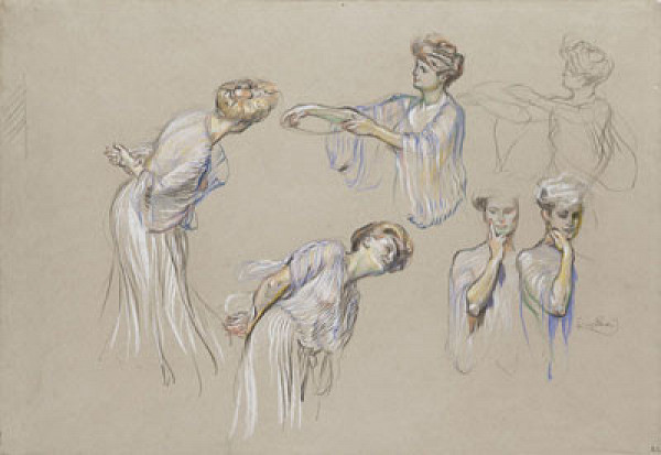 František Kupka - Smějící se ženy, studie k Aristofanově Lysistratě 