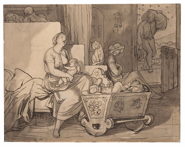 Josef Mánes - Ukolébavka z cyklu Musica 