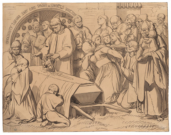 Josef Mánes - Pohřební (z cyklu Musica) 