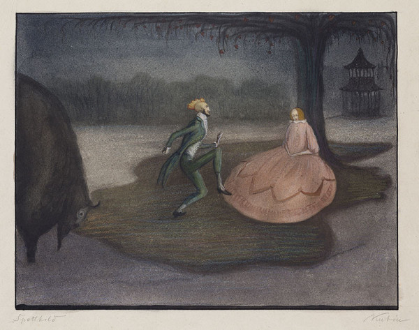 Alfred Kubin - Zesměšňující výjev 