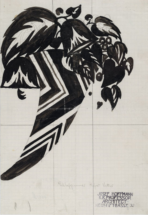 Josef Hoffmann - Studie geometrického ornamentu 