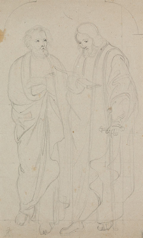 František Tkadlík - Sv. Petr a Pavel, studie 
