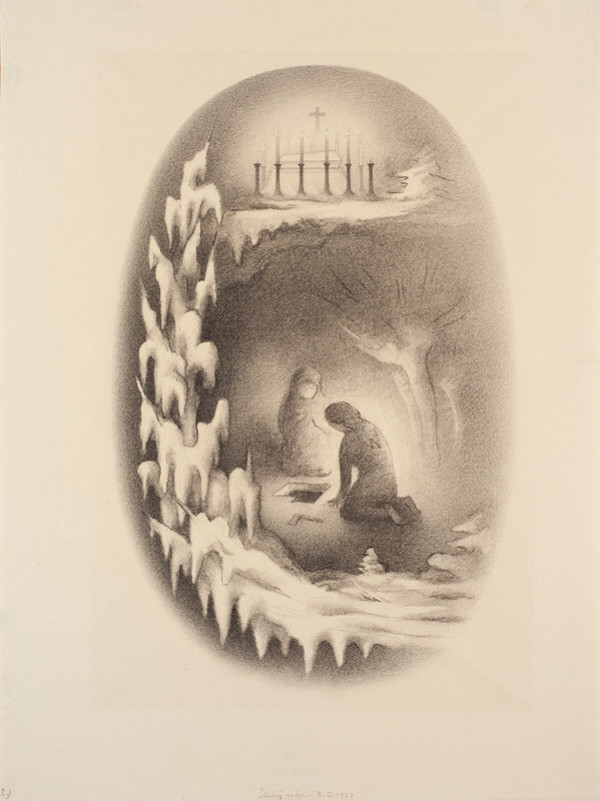 Jan Zrzavý - Ilustrace Štědrý den z Kytice od  Karla Jaromíra Erbena 