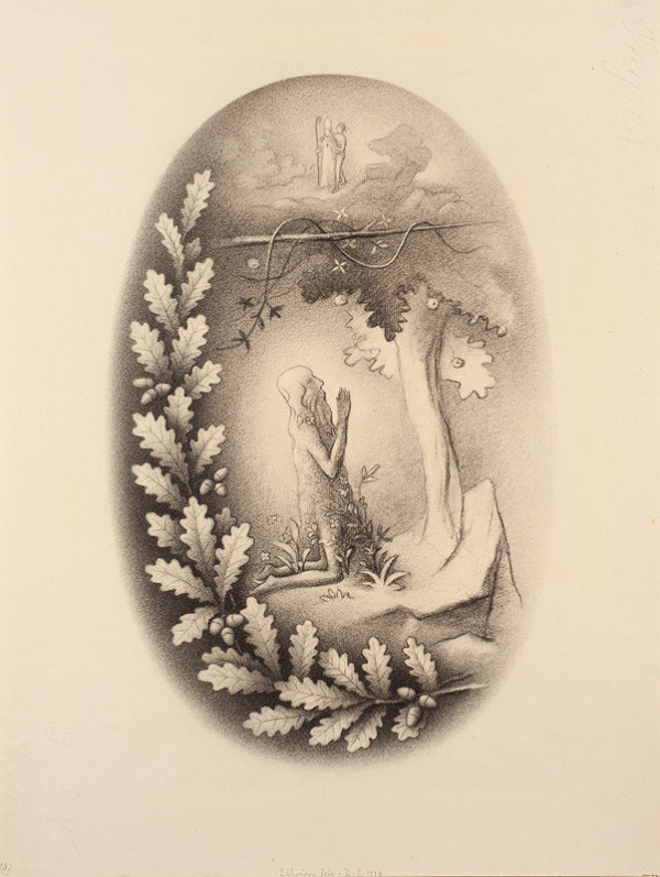 Jan Zrzavý - Ilustrace Záhořovo lože z Kytice od Karla Jaromíra Erbena 