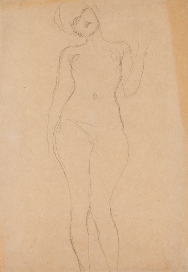 Gustav Klimt - Studie k obrazu Veritas 