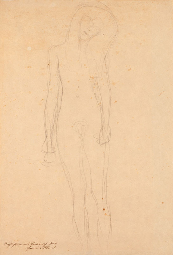 Gustav Klimt - Studie k Eryniím pro Beethovenovský vlys 