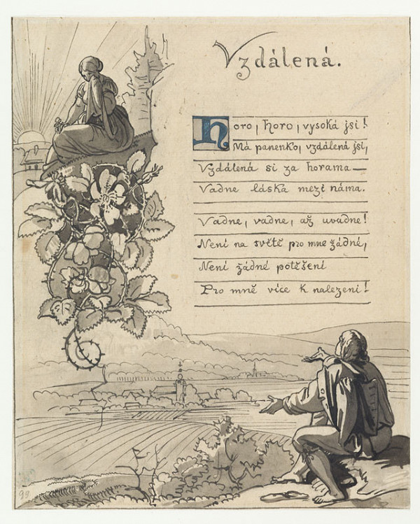 Josef Mánes - Vzdálená (Horo, horo vysoká jsi) 