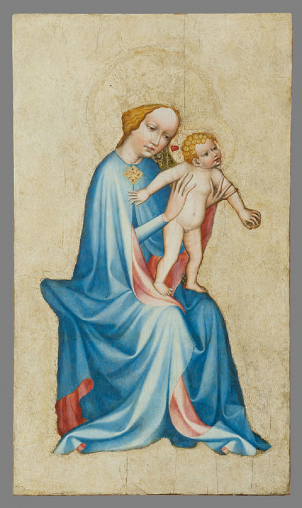 Anonym - (Praha (1395)) - Epitaf Jana z Jeřeně - Sedící Madona 