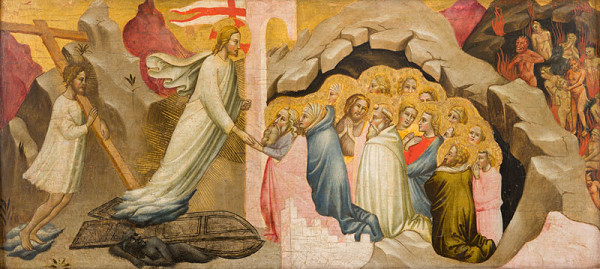 Mistr Strausovy Madony - Kristus sestupuje do předpeklí 