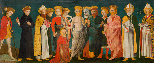 Piero della Francesca - následovník - Kristus mezi světci 