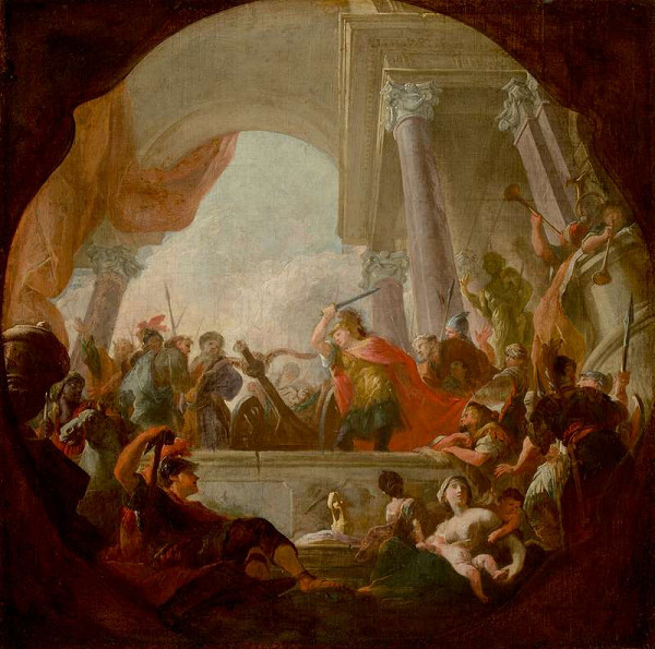 Martino Altomonte - Alexandr roztíná gordický uzel 