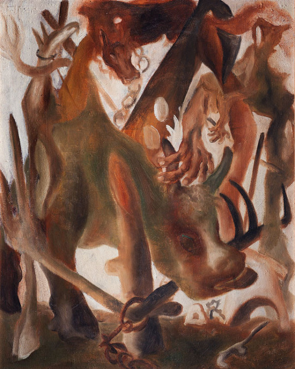 Zdenek Rykr - Vesnická scéna (Venkovan s dobytčetem) 