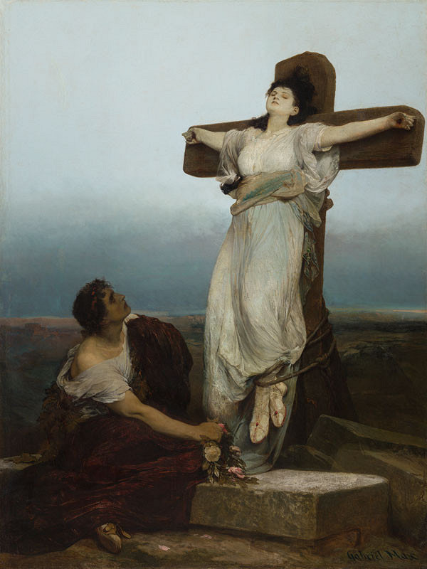 Gabriel von Max - Sv. Julie (Mučednice na kříži) 