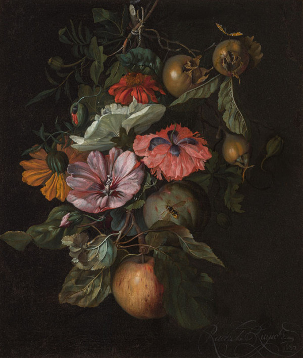 Rachel Ruysch - Feston s květinami a ovocem 