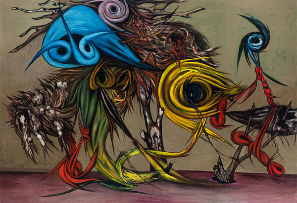 František Janoušek - Krajina s hnízdy 