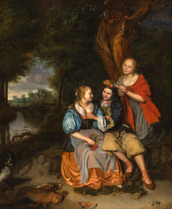 Godfried Schalcken - připsáno - Zamilovaný lovec 