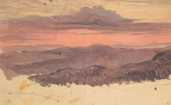 Josef Mánes - Západ v horách 