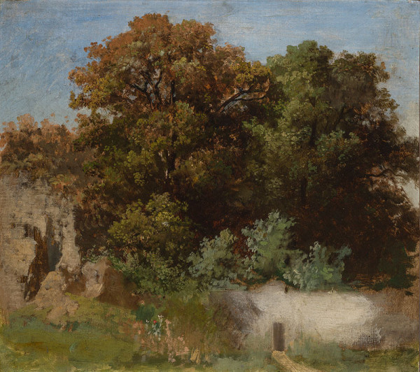 Adolf Kosárek - Letní krajina s kaplí, studie 