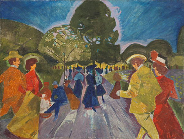 Bohumil Kubišta - Promenáda v Riegrových sadech 