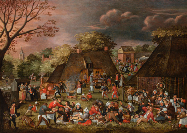 Maerten van Cleve - následovník - Svatební hostina na návsi 