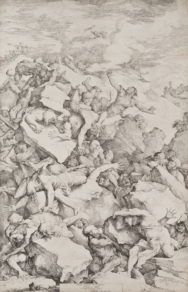 Salvator Rosa - rytec - Pád Gigantů 
