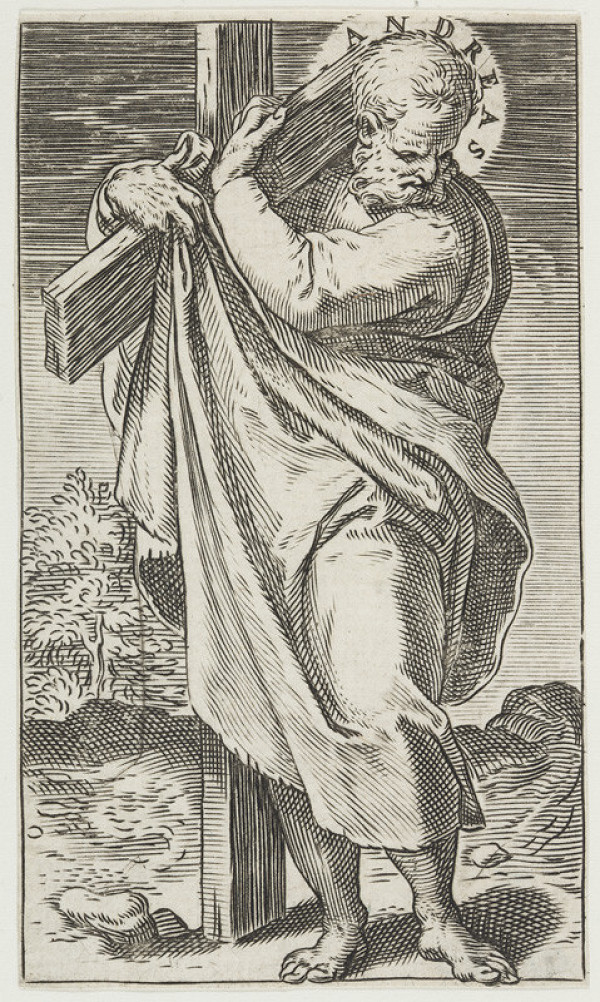 Agostino Carracci - rytec - Svatý Ondřej 