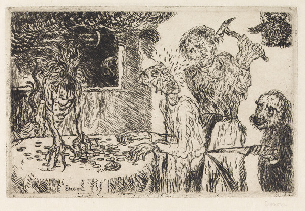 James Ensor - Lakota z cyklu Smrtelné hříchy 