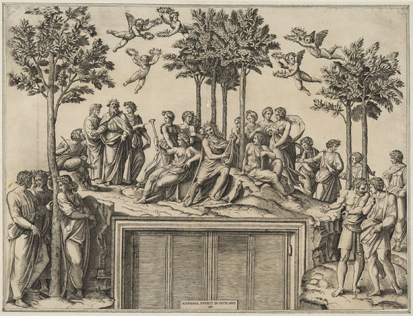 Marcantonio Raimondi - rytec, Raffael - inventor - Parnas 