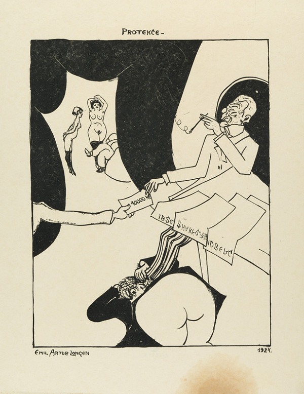 Emil Arthur Pittermann-Longen - Protekce, z cyklu Za oponou 