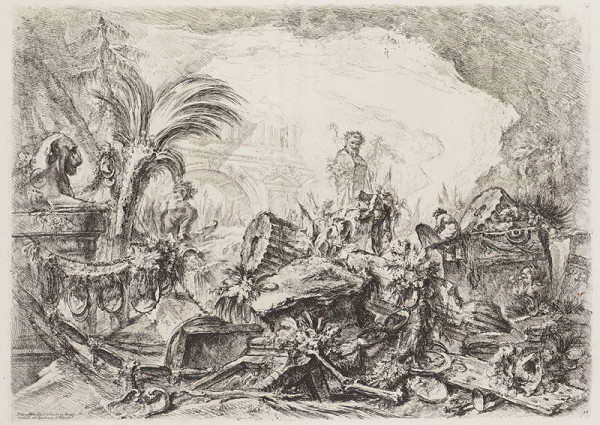 Giovanni Battista Piranesi - rytec - Triumfální oblouk, z cyklu Grotteschi - Opere Varie di Architettura 