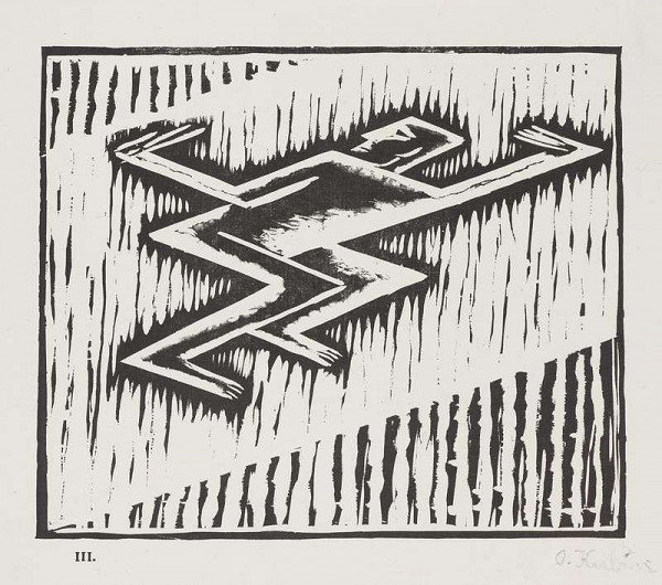 Otakar Kubín - Lidské bídy. Cyklus šesti dřevořezů 