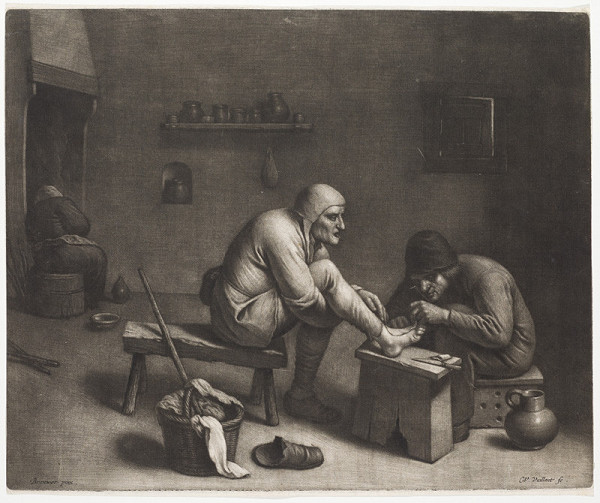 Wallerant Vaillant - rytec, Adriaen Brouwer - inventor - Vesnický chirurg 