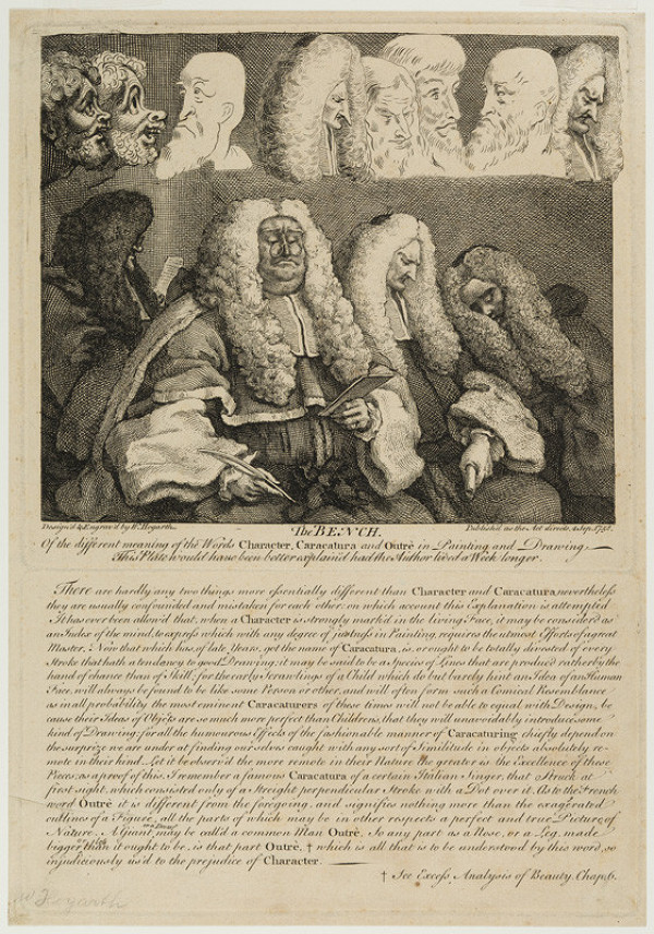 William Hogarth - rytec - Soudci 