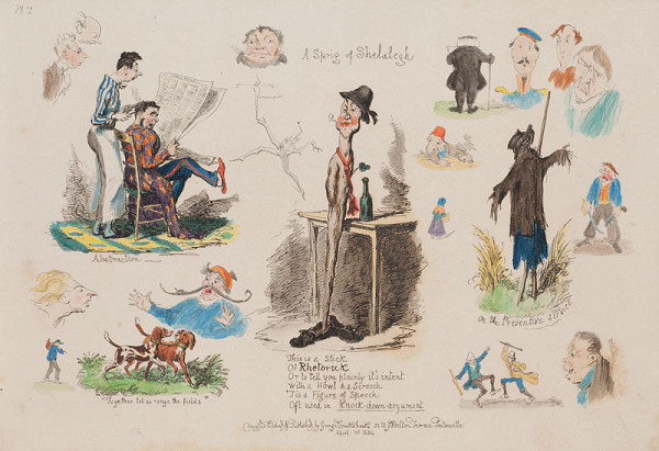 George Cruikshank - rytec - Jarní skici, z alba Můj skicář 