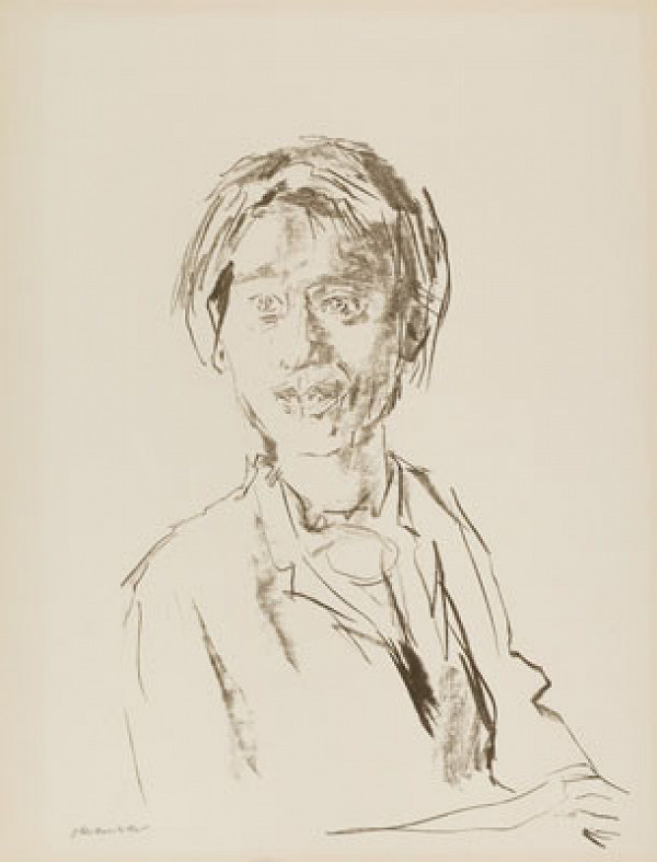 Oskar Kokoschka - rytec - Monika II, publikované v cyklu Tváře z Jeruzaléma (1977) 