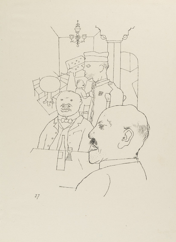 George Grosz - rytec, Malik Verlag Berlin - vydavatel - Z cyklu „Ecce homo“ - 27. Těžká doba 