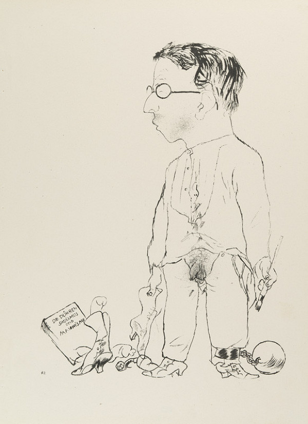 George Grosz - rytec, Malik Verlag Berlin - vydavatel - Z cyklu „Ecce homo“ - 42. Rudi S. 