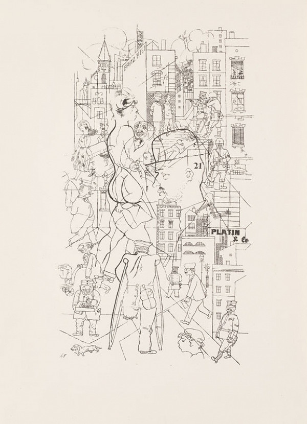 George Grosz - rytec, Malik Verlag Berlin - vydavatel - Z cyklu „Ecce homo“ - 68. Průřez 