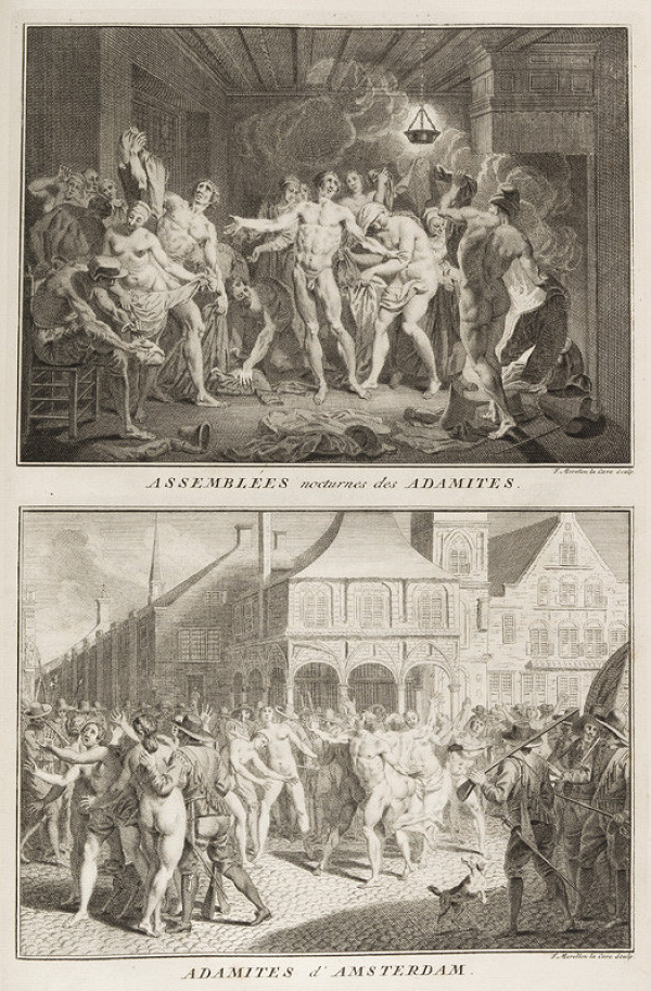 Francois La Cave - Noční shromáždění adamitů, Adamité v Amsterodamu 