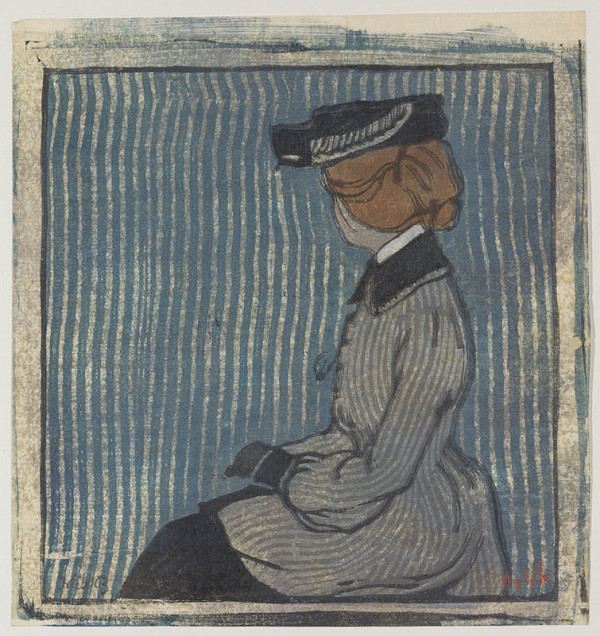 Emil Orlik - Studie paní L. M.(Sedící žena) 