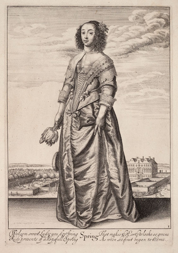 Václav Hollar - rytec - Jaro z cyklu Čtyři roční období jako celé ženské postavy 