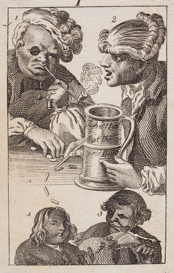 Ernst Ludwig Riepenhausen - rytec, William Hogarth - inventor - Ilustrace pro Göttinger Taschenkalender 