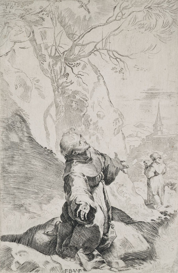 Federico Barocci - rytec - Sv. František přijímá stigmata 