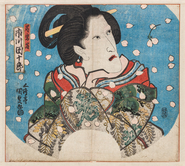 Utagawa Kunisada - Ičikawa Dandžúró VII. jako intrikánka Cubone Iwafudži 