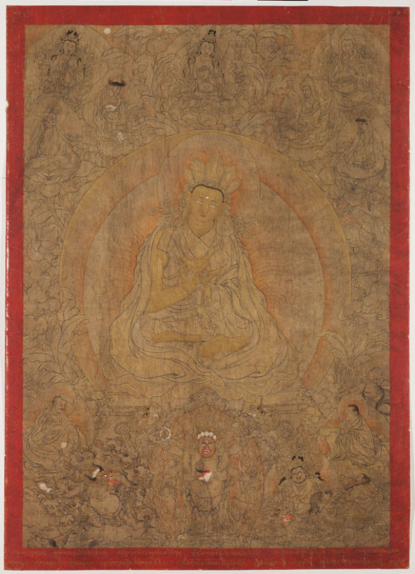 Anonym - Mahámudra - zlatá thangka 